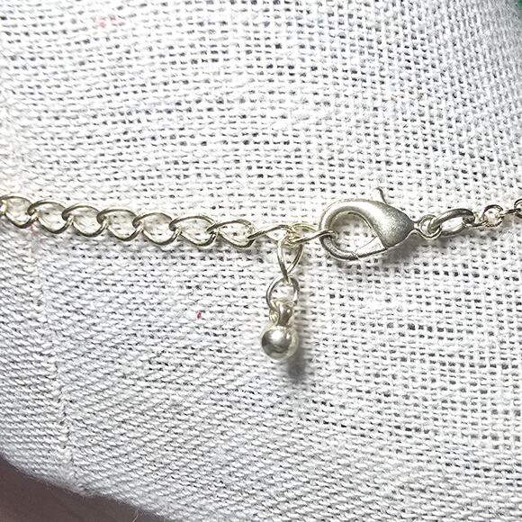 Vintage shells & starfish necklace with opaque coral crystals - Picture 6 of 7